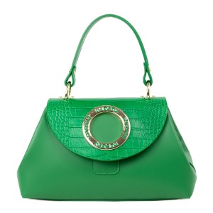 Geanta piele naturala verde GF2335