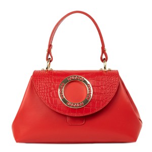 Geanta piele naturala rosie GF2338