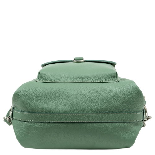 Geanta piele verde fistic tip rucsac GF2353