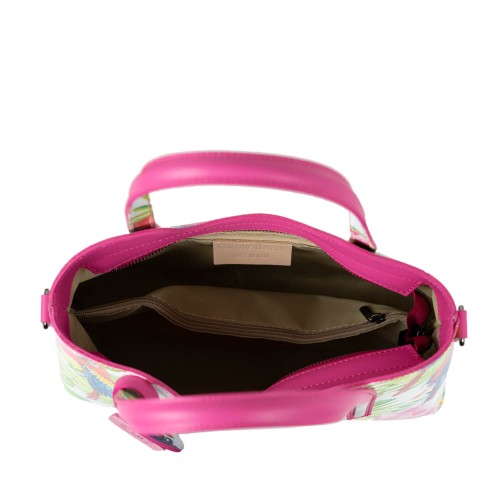 Geanta dama piele roz multicolor GF2372