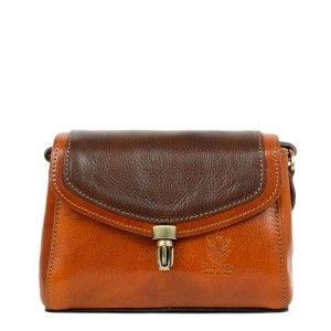 Gentuta dama piele roscat/maro inchis GF2390