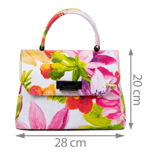 Geanta dama piele imprimeu floral GF2414