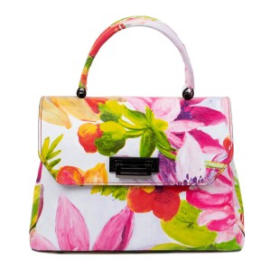 Geanta dama piele imprimeu floral GF2414