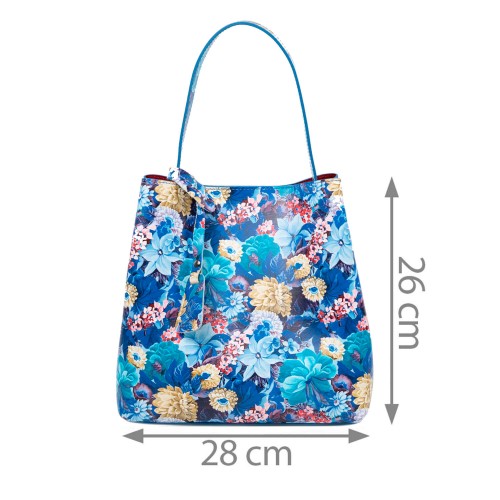 Geanta piele imprimeu floral GF2425