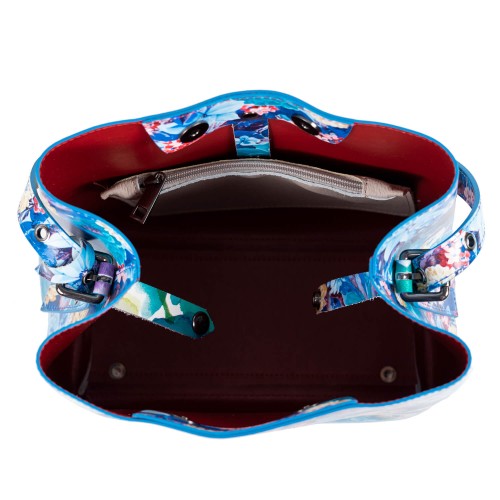 Geanta piele imprimeu floral GF2425