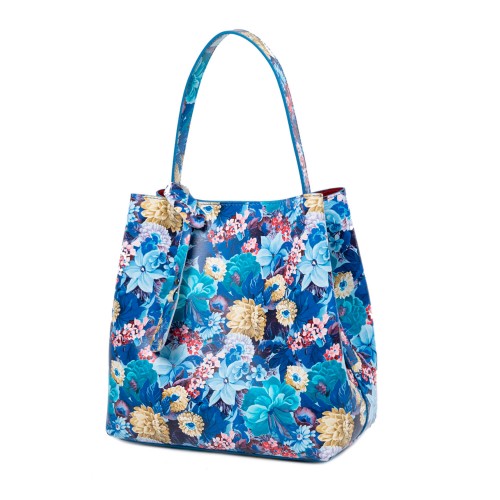 Geanta piele imprimeu floral GF2425