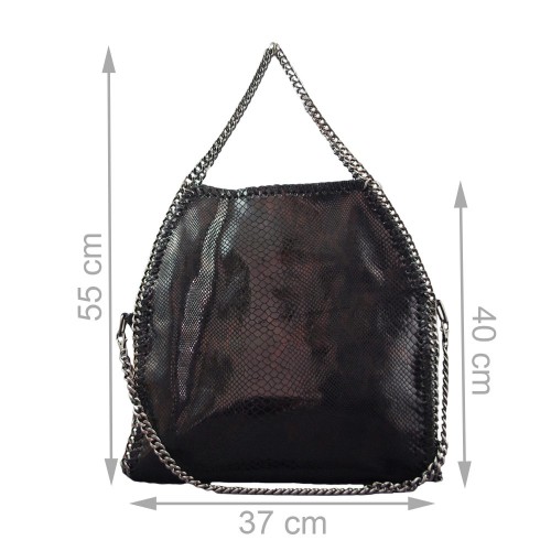 Geanta piele neagra GF250