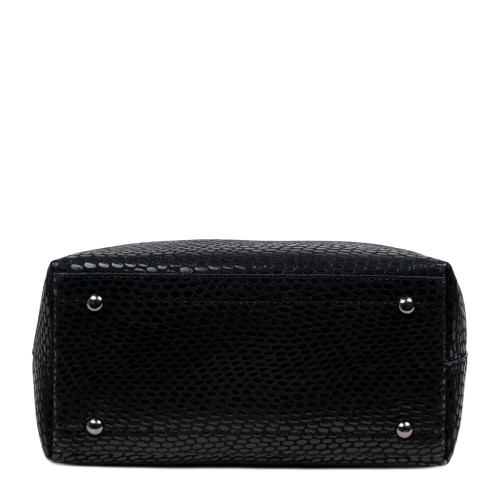 Geanta piele neagra cu imprimeu GF2506