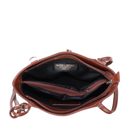 Geanta piele maro cognac GF253