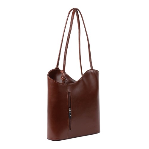 Geanta piele maro cognac GF253