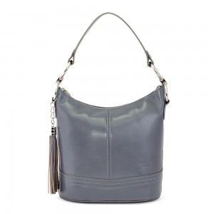 Geanta piele gri GF256