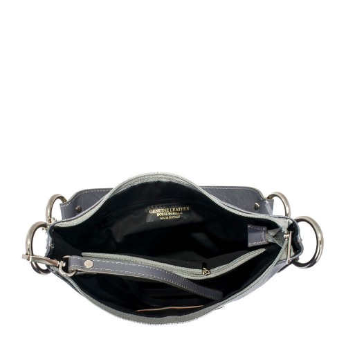 Geanta piele gri GF256
