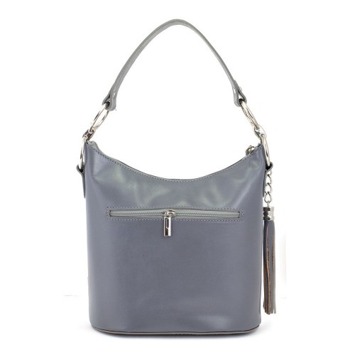 Geanta piele gri GF256