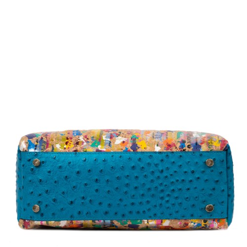 Geanta piele turcoaz paisley GF2608