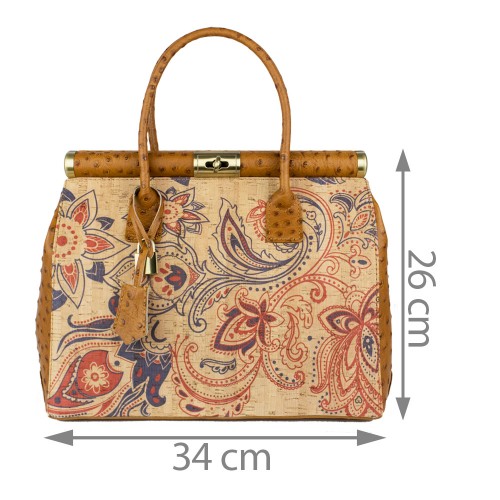 Geanta piele imprimeu paisley GF262