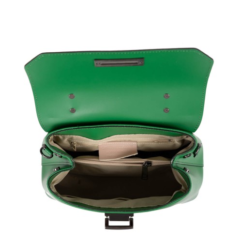 Geanta piele naturala verde/paisley GF2637