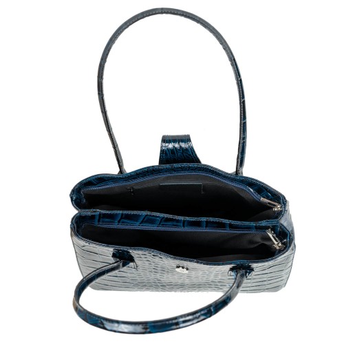 Geanta piele lacuita bleumarin GF2667