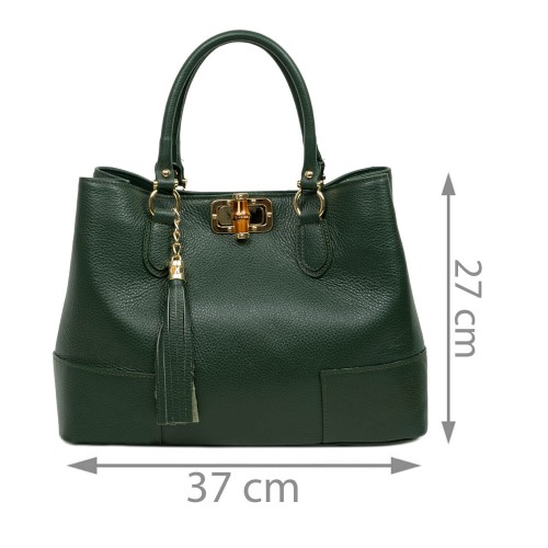 Geanta dama piele verde GF2689