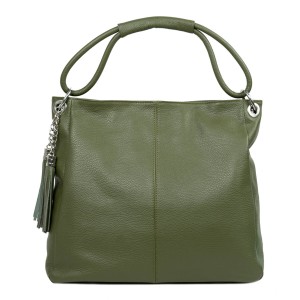 Geanta piele verde kaki GF2709