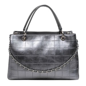 Geanta dama piele gri sidefat GF2771