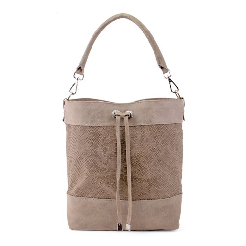 Geanta piele crem inchis GF281