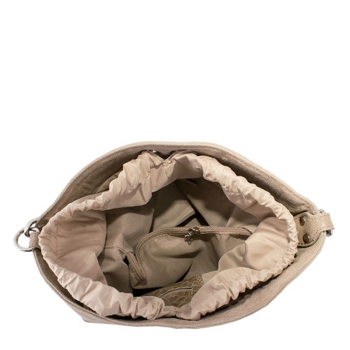 Geanta piele crem inchis GF281