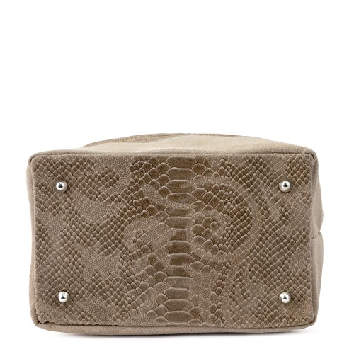 Geanta piele crem inchis GF281