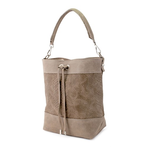 Geanta piele crem inchis GF281