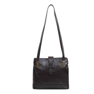 Geanta piele maro inchis GF2864