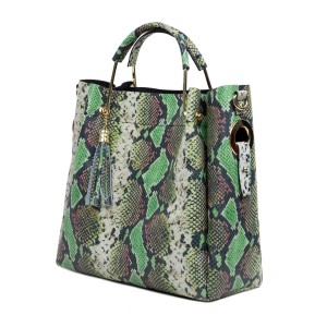 Geanta piele verde imprimeu GF2893