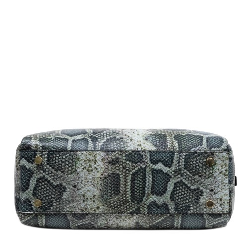 Geanta piele gri imprimeu sarpe GF2894