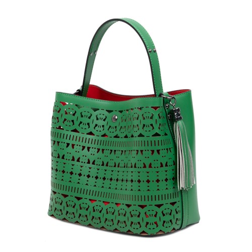Geanta dama piele verde GF2964