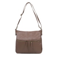 Geanta dama piele taupe inchis GF2984