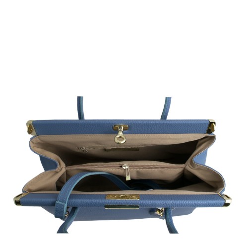 Geanta piele albastru prafuit  GF304