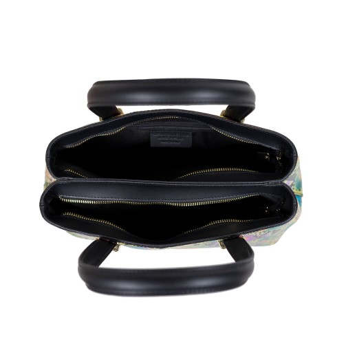 Geanta piele neagra imprimeu sarpe GF3040