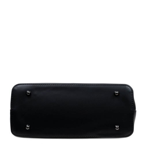 Geanta piele neagra imprimeu multicolor GF3098