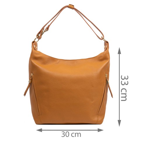 Geanta piele maro deschis GF3121