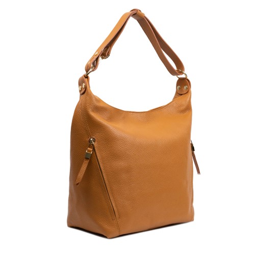 Geanta piele maro deschis GF3121