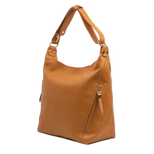 Geanta piele maro deschis GF3121