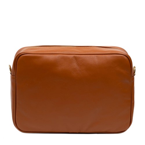 Geanta dama piele maro deschis cu imprimeu paisley GF3157