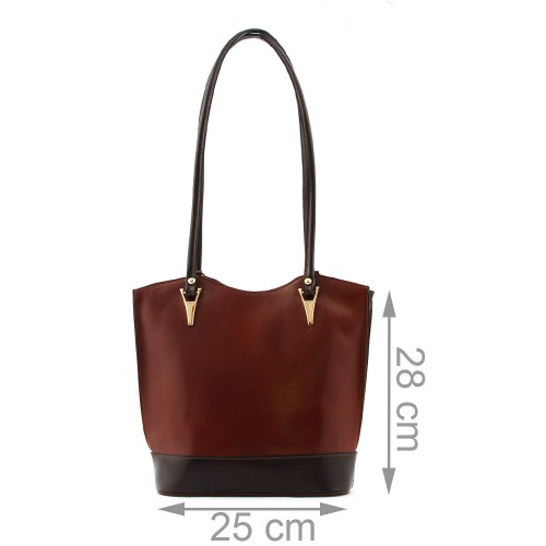 Geanta piele duo maro GF337