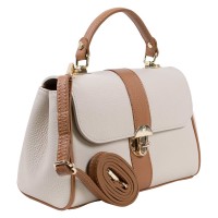Geanta dama piele  bej/maro GF3381