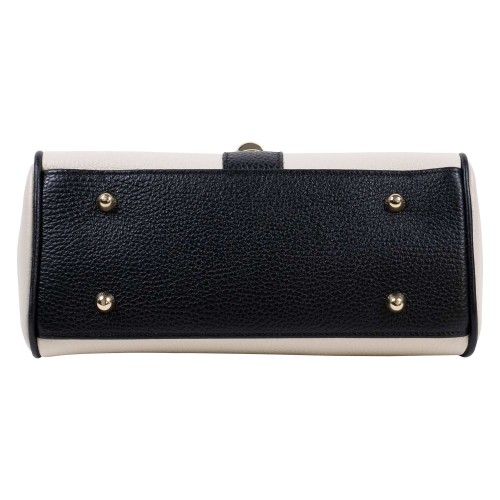 Geanta dama piele bej/negru GF3385