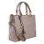 Geanta piele taupe deschis cu imprimeu GF3398