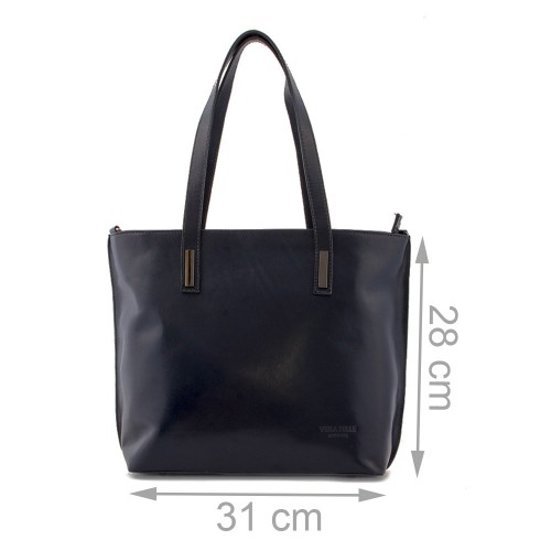 Geanta piele bleumarin prafuit GF345
