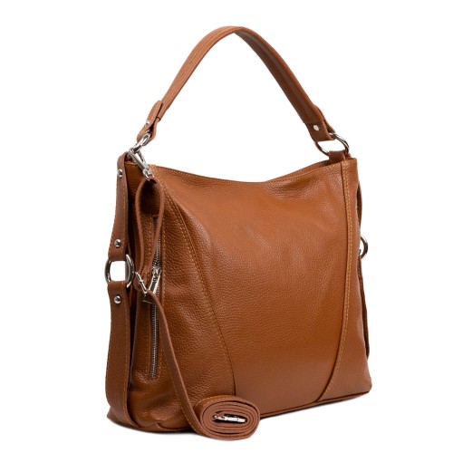 Geanta piele maro deschis GF348