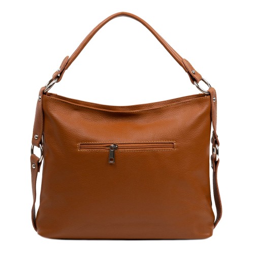 Geanta piele maro deschis GF348