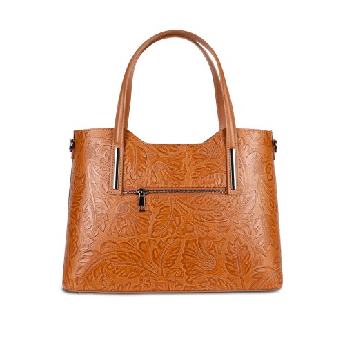 Geanta piele maro cognac GF354