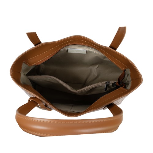 Geanta piele maro cognac GF354
