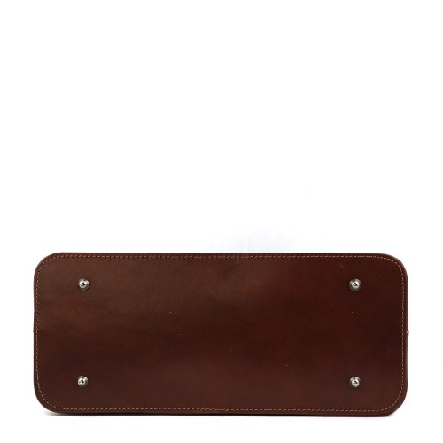 Geanta piele maro inchis GF355